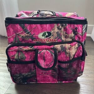 Mossy Oak Collapsible Pink Camouflage 12 Can Insulated Cooler,shoulder strap